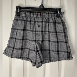 Savage X Fenty Black Grey lightweight Flannel Boxers size XS